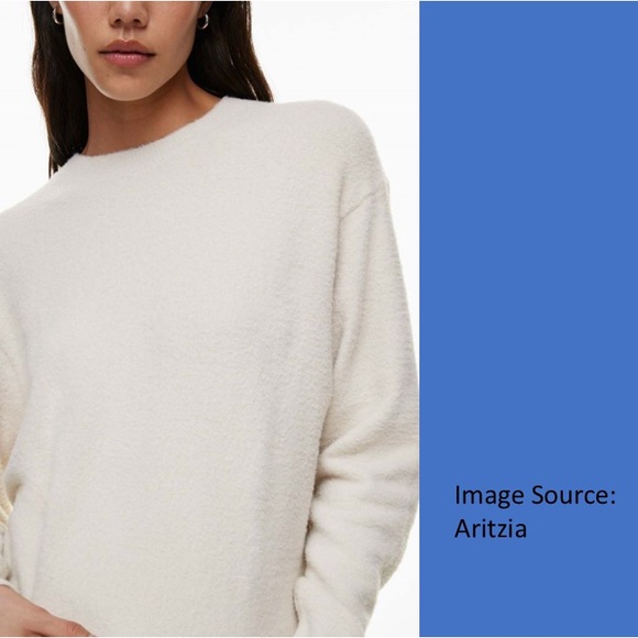 Wilfred Free soft timeless sweater, cream, large, fits more like M - Picture 1 of 9